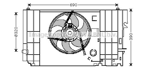 AVA QUALITY COOLING ventiliatorius, radiatoriaus CN7546